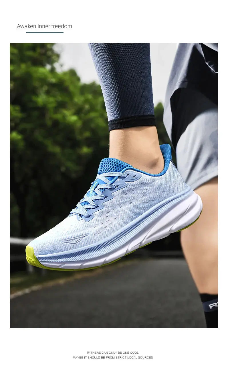 Men's Running Shoes Breathable Mesh Cushioned Non Slip Sneakers