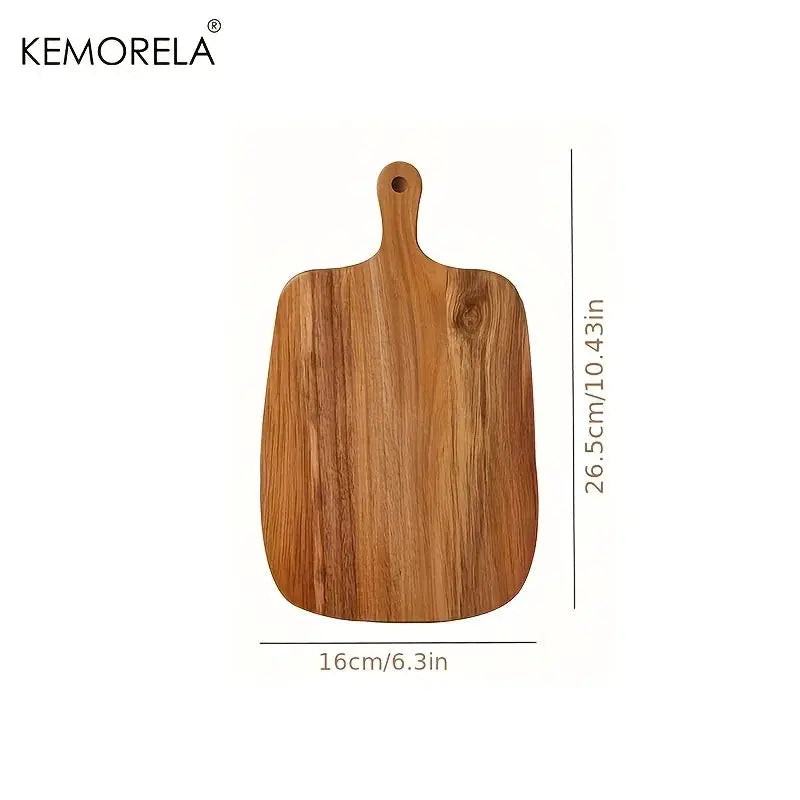 Wooden Cutting Board With Handle For Fish Cheese Bread Desserts Fruits And Vegetables Food Safe Durable Stylish Design
