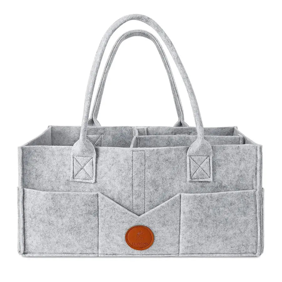 Felt Diaper Bag Organizer For Babies With Large Capacity And Neutral Design For Diapers And Toys