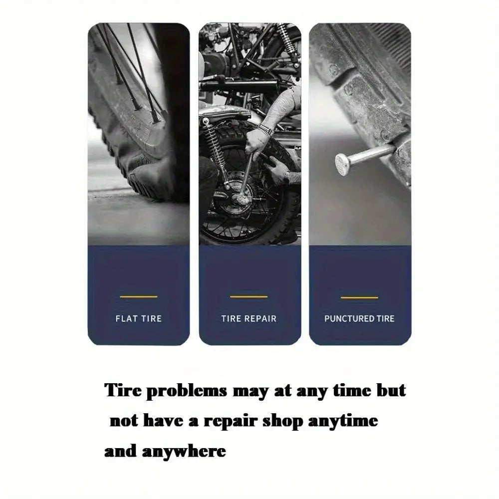 Ultimate Tire Repair Tool Kit for cars, motorcycles, trucks, and bicycles with tire strips and plug tools