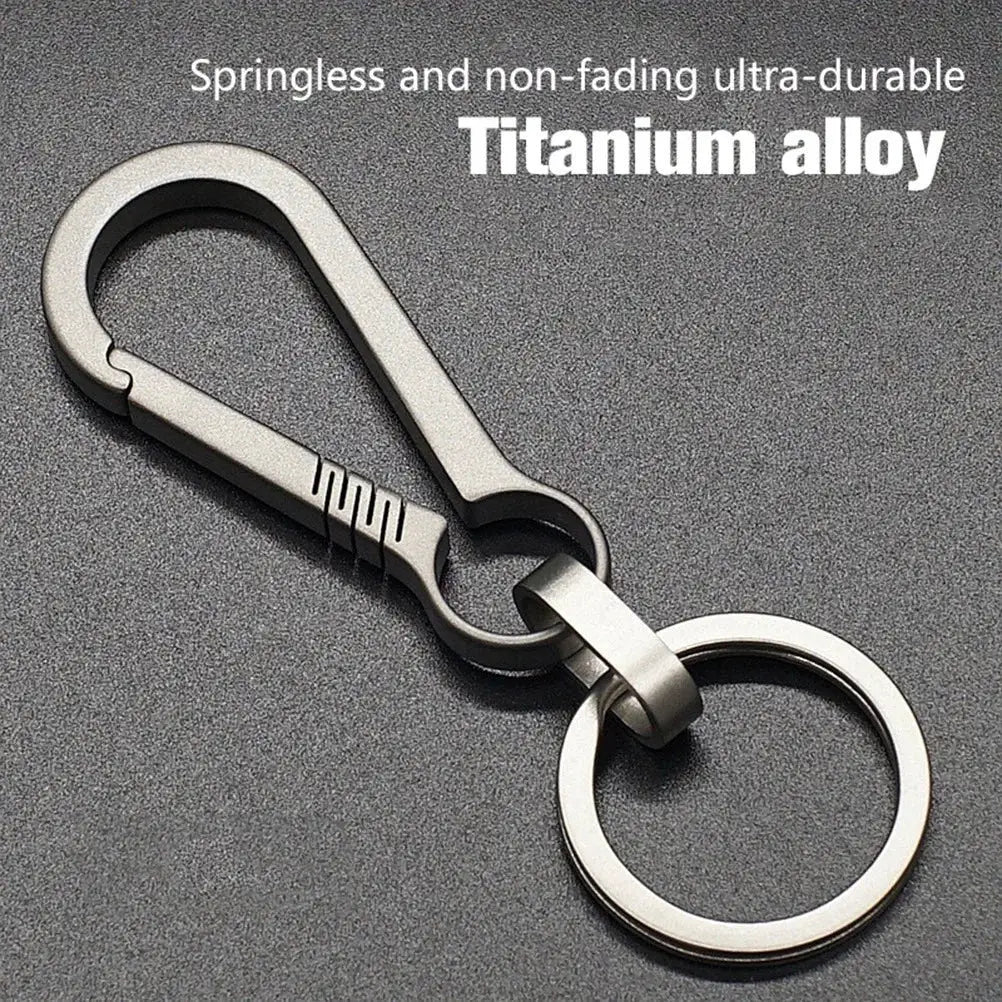 Titanium Alloy Keychain Buckle Bottle Opener Car Accessory Outdoor Tool Lightweight Durable Waist Chain Ring