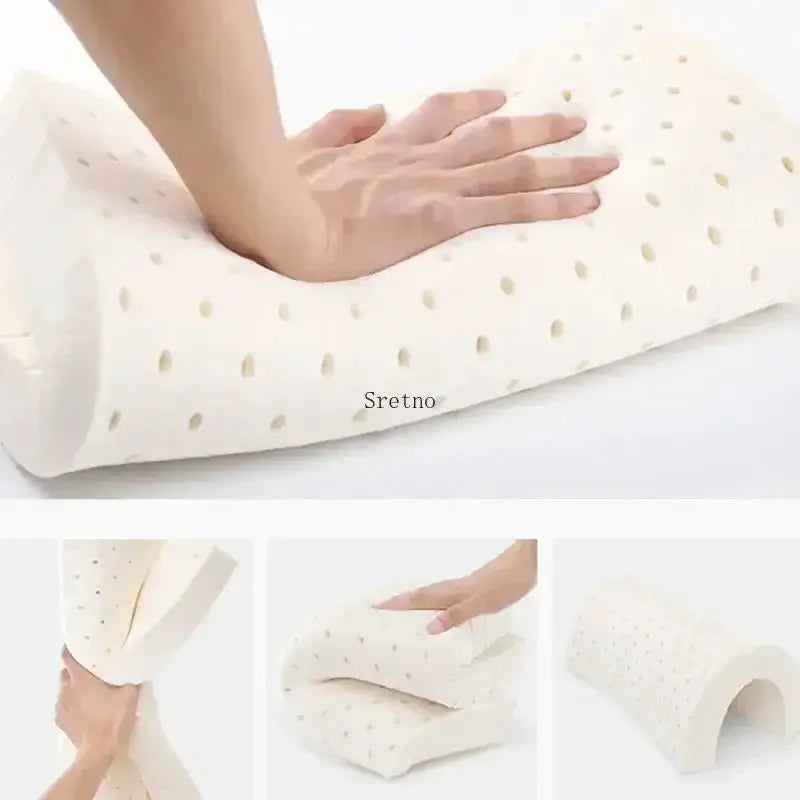 Natural latex cushion 50x50, cream perforated surface for classroom stools and office chairs