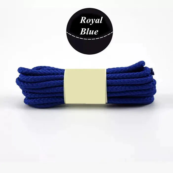 1Pair Royal Blue round shoelaces for sneakers and hiking boots, outdoor strong laces