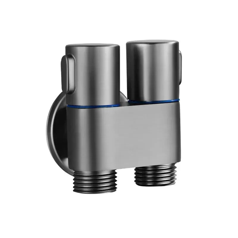 Handheld dual spray nozzle for sink, 304 stainless steel with wall-mount base