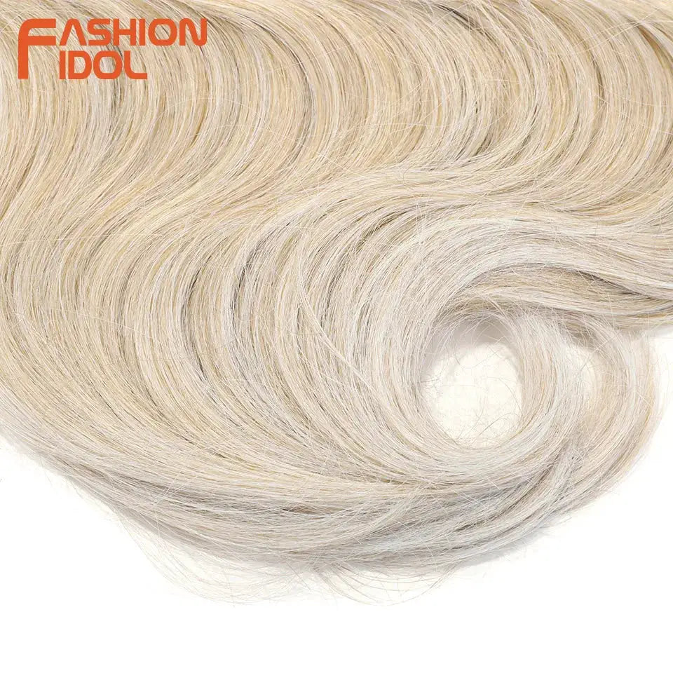 Fashion Idol 3-pack soft body-wave crochet hair extensions, 24in blonde ombre, by Simples Market