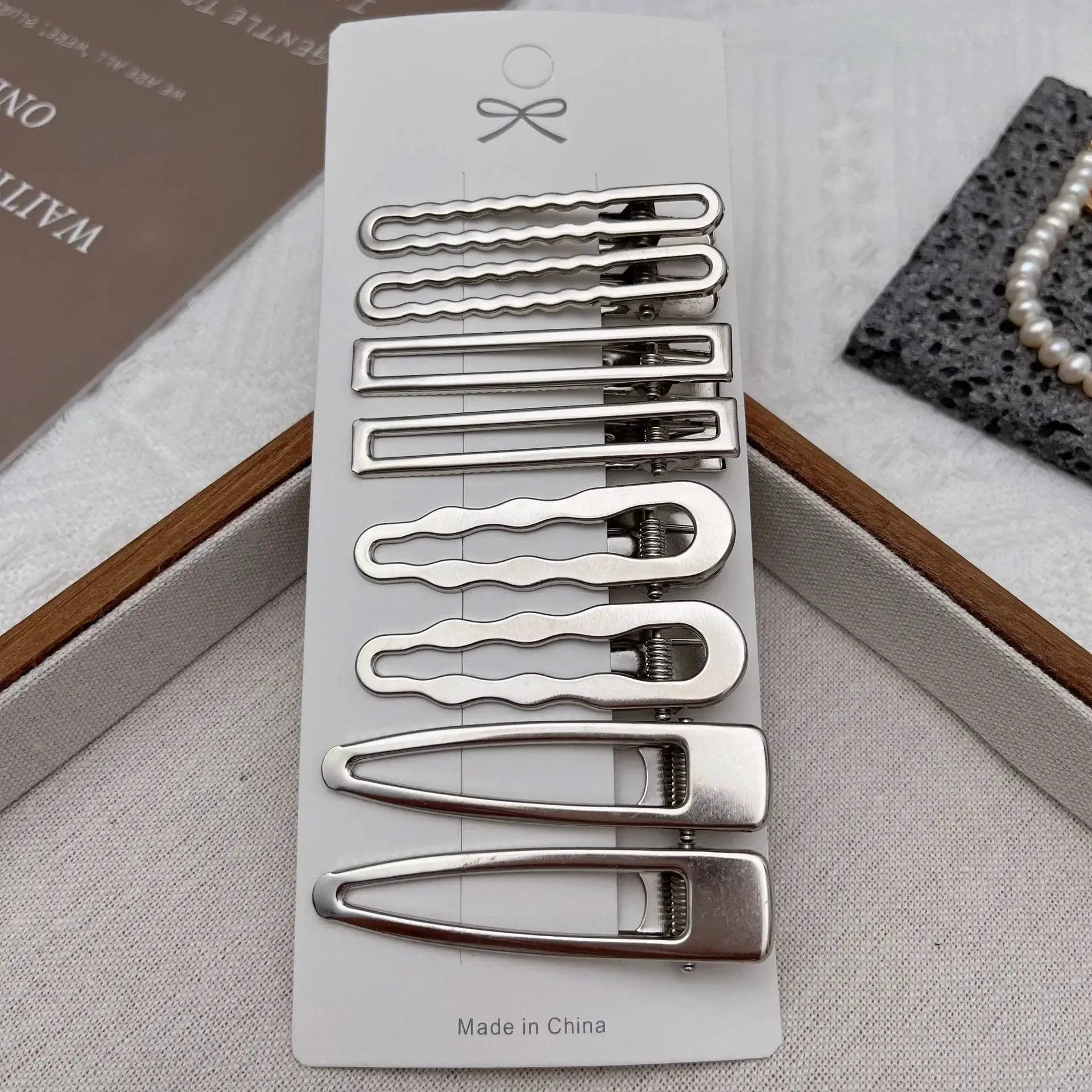 SilverLine Metal Hair Clips Y2K Duckbill Hairpins for Bangs and Side Hairstyles Durable
