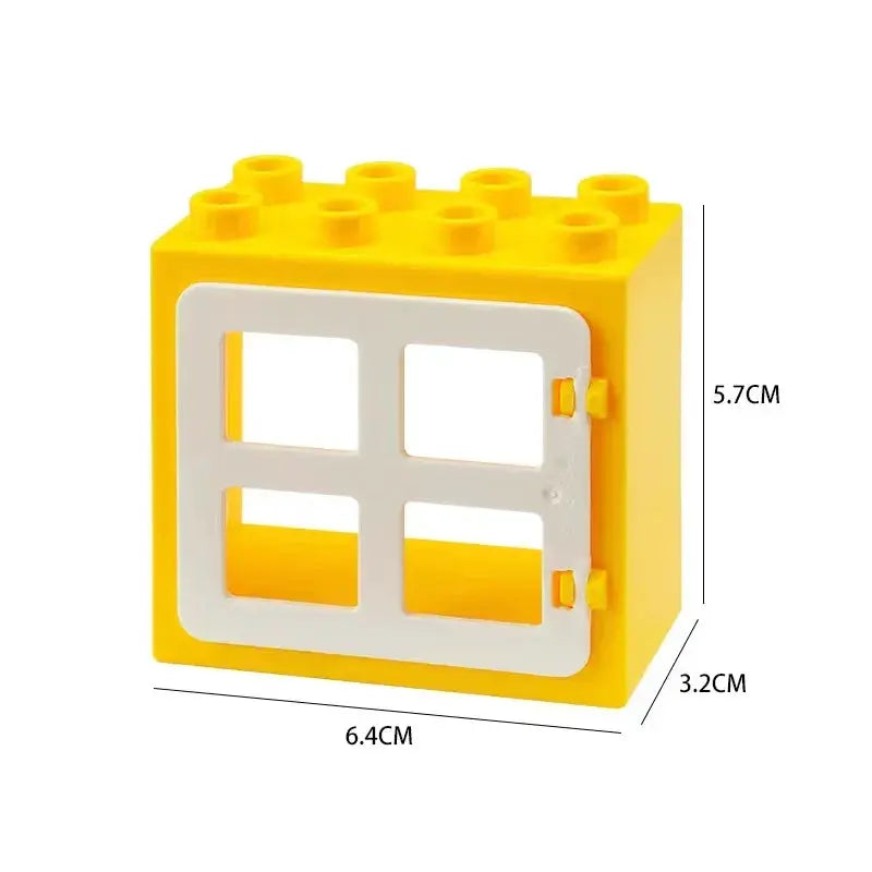 Big Building Blocks Houses Kit With Doors Windows Walls And Roof Compatible With Large Bricks Boys And Girls Toy Gifts