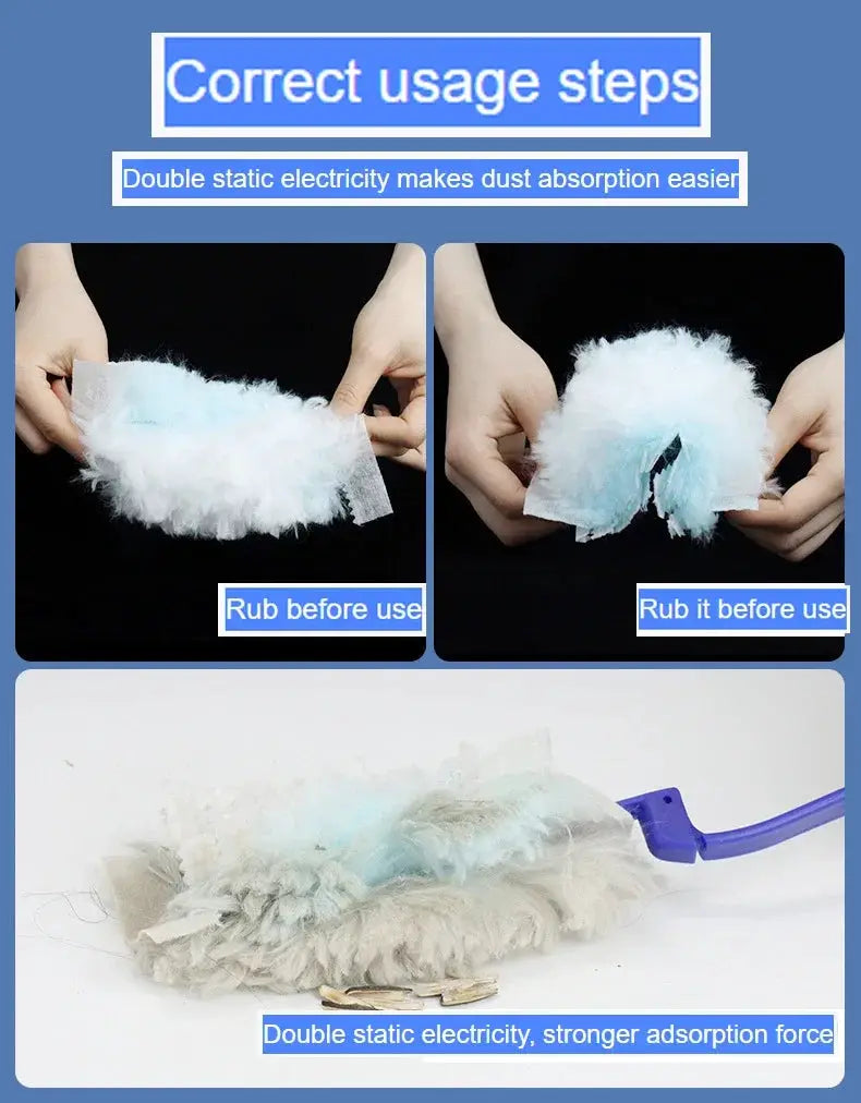 Simples Market 10-count disposable duster refills for Swiffer Duster, white fluffy sheets