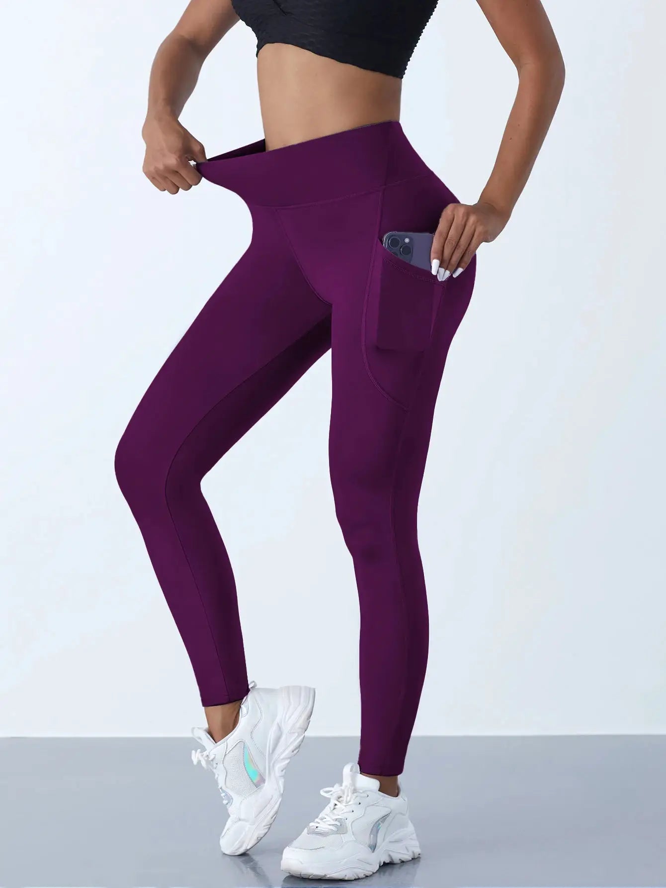ZenFlex High Waist Yoga Leggings With Pockets Push Up Design For Flattering Shape For Running And Fitness