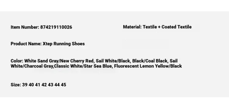 Xtep Running Shoes by Simples Market, textile + coated textile upper, multiple color options
