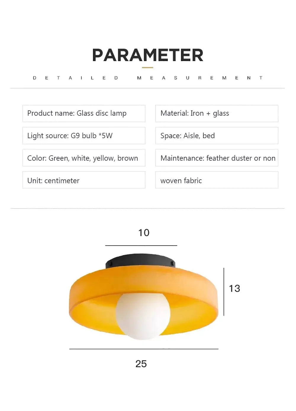 Nordic glass ceiling light by Simples Market, orange ring with white glass globe, single-head G9 lamp