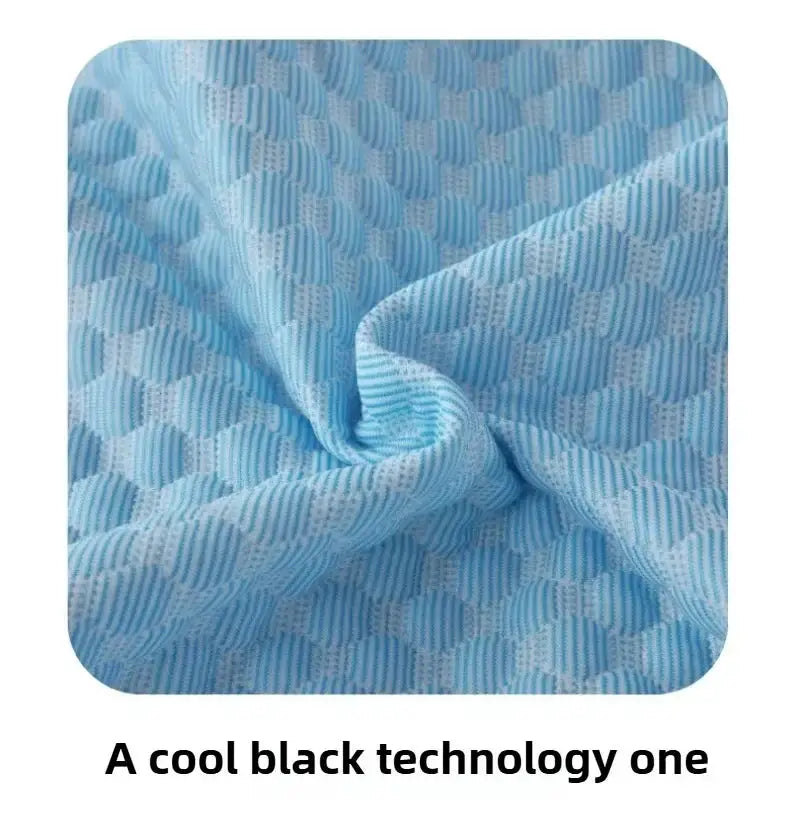 Simples Market Summer cooling pillowcase in blue solid color, 48x70cm, washable