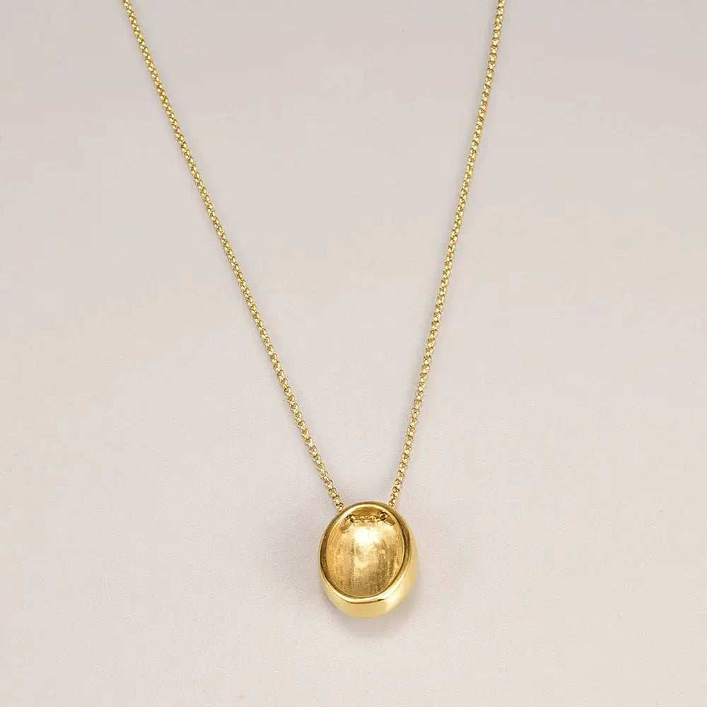 Water Drop Geometric Ins Style Minimalist Light Luxury Sweater Chain Necklace Stainless Steel Unisex Jewelry