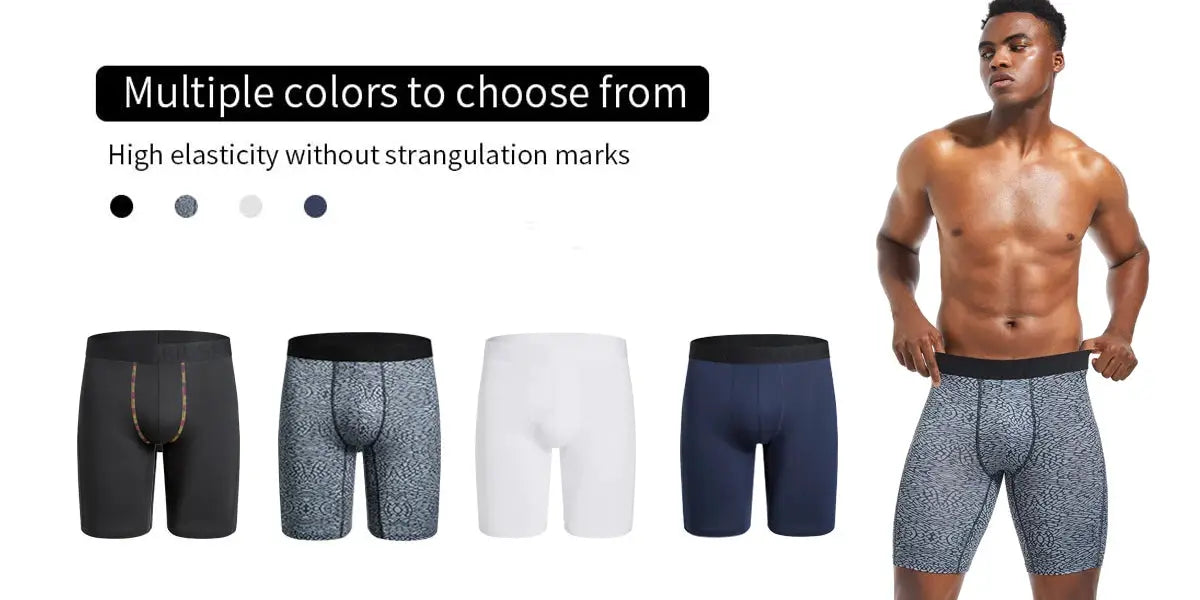 Cotton print boxers for men by Simples Market; five color options shown.