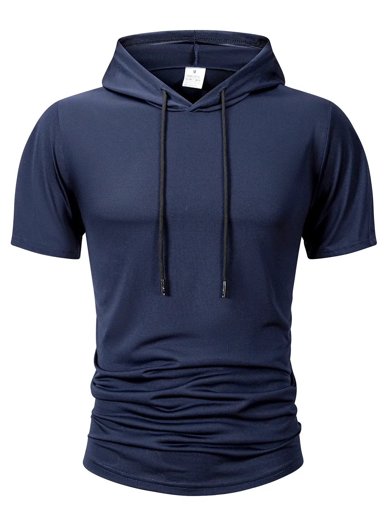 Men's Hooded T Shirt Lightweight Breathable Moisture Wicking Summer Casual Fitness Top