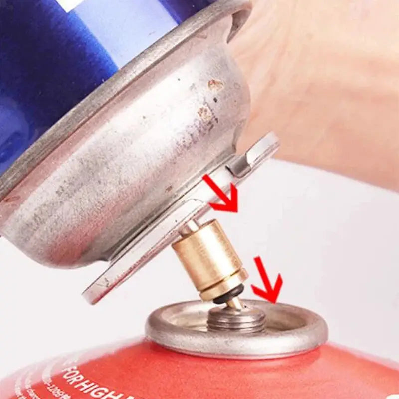 Gas tank adapter for butane canisters; brass with spare O-rings, Simples Market, 1/2/5 pcs