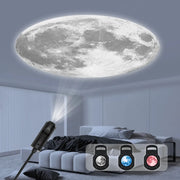 Three Color Moon Changing LED Light With Starry Sky Projection USB