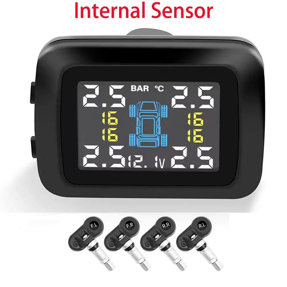 Car TPMS tire pressure monitor by Simples Market with 4 sensors and digital display