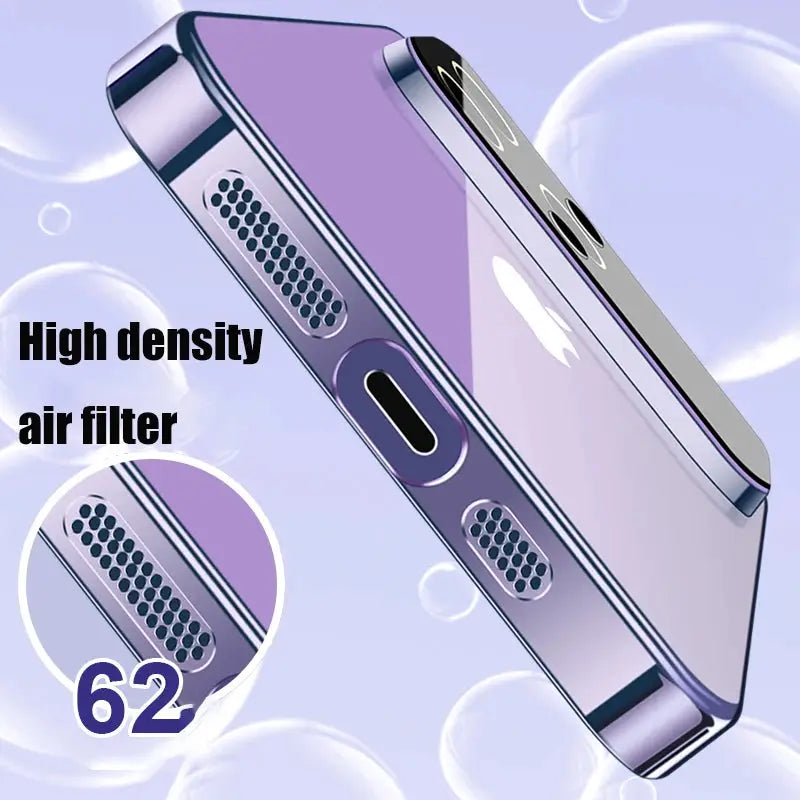 LuxGuard Luxury Plating Clear Hard PC Case For iPhone 11 To 17 Pro Max With Glass Lens Protection Transparent Bumper