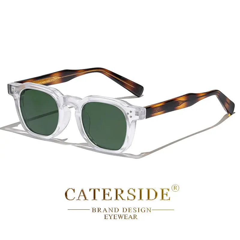 Caterside Fashion Unisex Small Frame Square Sunglasses Personalized Design With UV400 Lenses