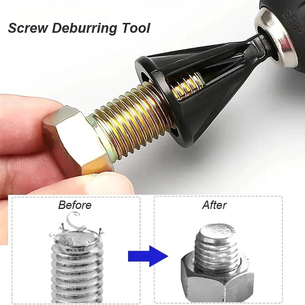 Hexagonal Triangular Handle Chamfering Tool For Drill Burr Removal Deburring And Trimming Stainless Steel Copper Screws