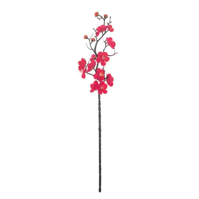 1Pc Artificial Plum Blossom And Peach Branch Silk Flowers For Home Wedding Party Decor And Wreaths