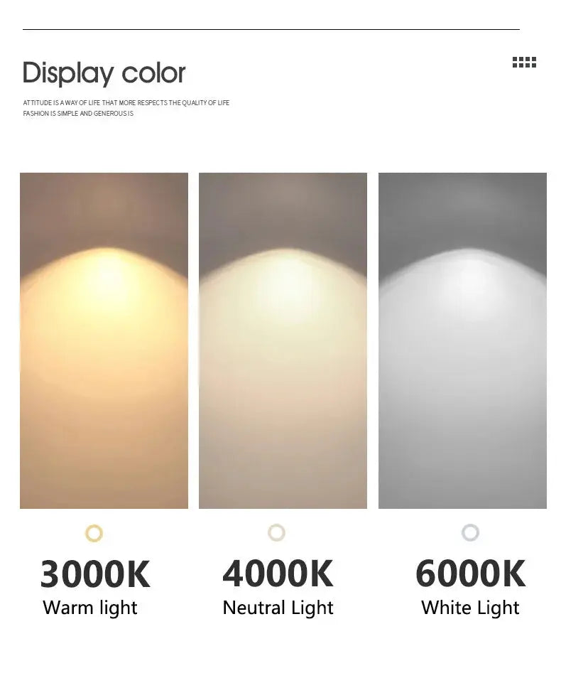 Nordic Ring LED pendant lamp with three color temperatures: 3000K warm, 4000K neutral, 6000K white