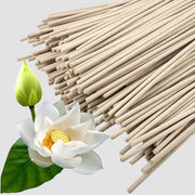 White Lotus Incense Sticks 8.7 Inch Bamboo Core Off White Natural Materials Lotus Scent Pack Sizes 20 100 222 410