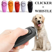 2-In-1 Dog Clicker And Training Whistle With Key Ring For Puppy Training And Barking Control