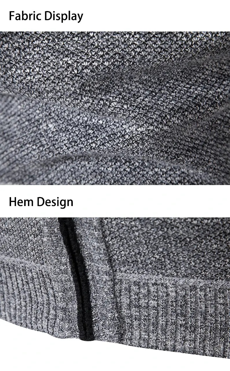 Simples Market men's gray knit vest with stand collar and zipper, sleeveless waistcoat in textured knit fabric