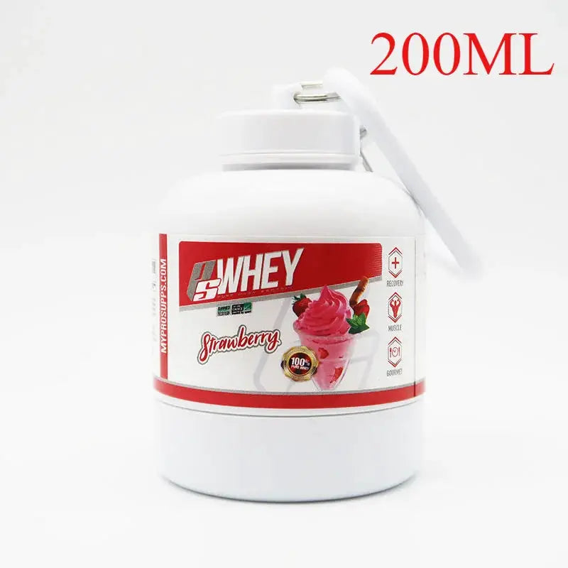 100ml 200ml Portable Mini Protein Powder Bottle With Keychain Funnel Medicine Box For Outdoor Sports