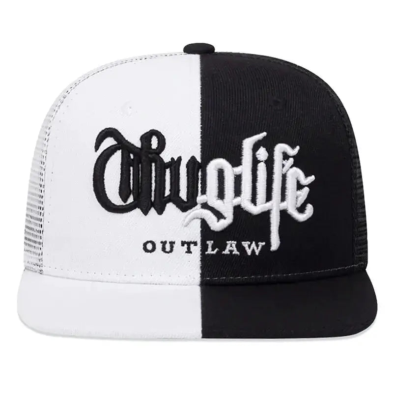 Fashion Fastball Cap Thuglife Embroidery Hip Hop Baseball Hat Snapback For Adults Adjustable Sun Outdoor Casual Bone