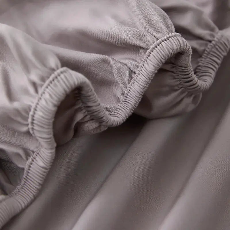 Egyptian cotton fitted sheet taupe with elastic edges; 800TC, Simples Market