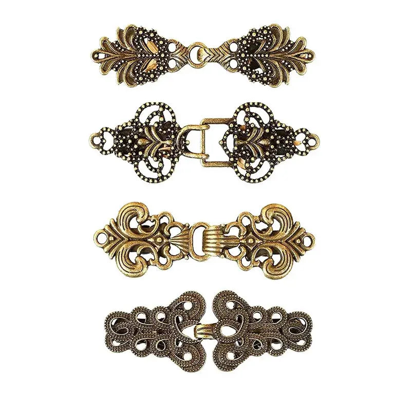 HeritageWeave Vintage Sweater Clips Durable Metal Cape Shawl Cardigan Fasteners For Dresses And Shirts