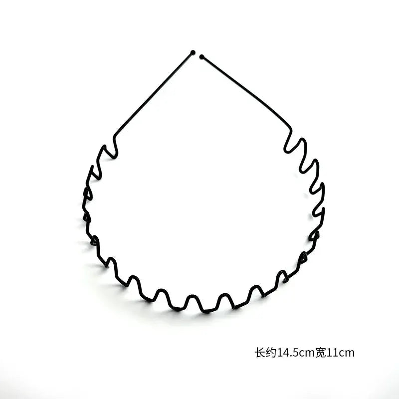 KoreanFlex Unisex Simplified Korean Fashion Hair Hoops With Anti Slip Alloy Clips For Sports And Daily Wear