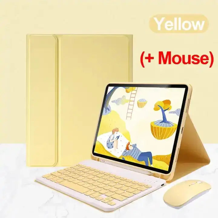 Candy Color Bluetooth Keyboard Case With Magnetic Leather Stand For iPad 10.2 Inch Gen 7 8 9 10 Pro Air Mini 5 6