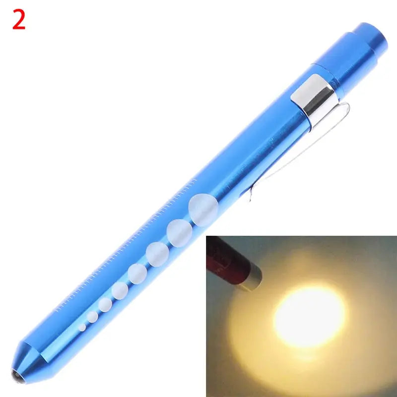 Medical Pen Light With Pupil Gauge Measurements LED Illumination Portable Aluminum Alloy Body Pocket Clip