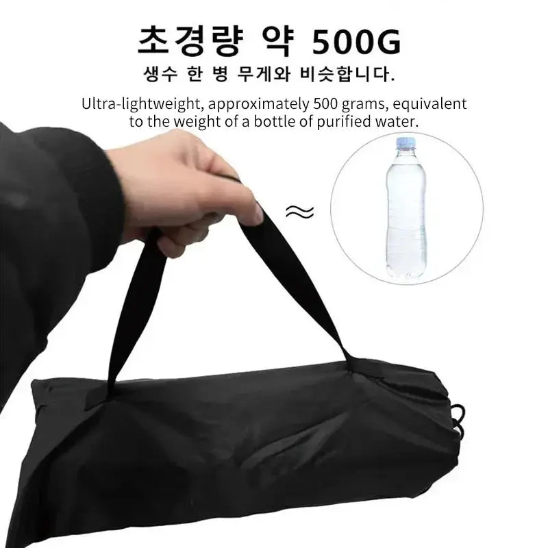 Foldable camping chair by Simples Market in black carrying bag