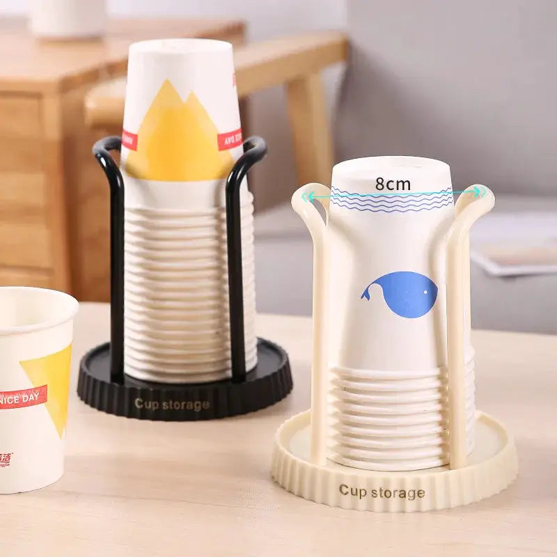 Disposable Paper Cup Holder Desktop Storage Rack For Living Room Dining Room Kitchen Cup Organizer Beverage Station