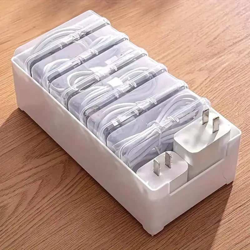 ProDesk Cable Organizer Storage Box Set Durable Plastic Office Cord Management And Device Accessory Organizer