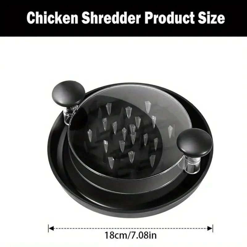 Upgraded Chicken Shredder With Transparent Cover Anti Slip Rotating Tool For Shredding Chicken Beef Cabbage Vegetables