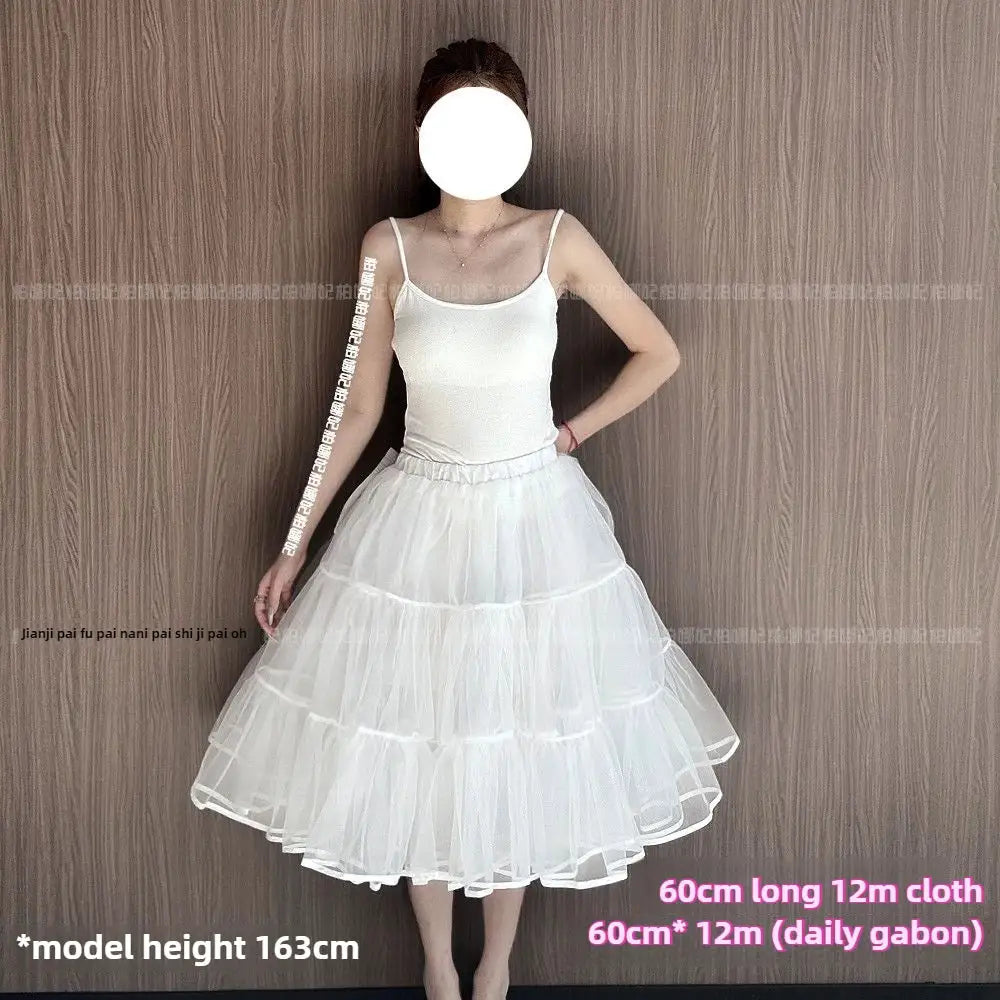 Lolita petticoat underskirt by Simples Market, white layered tulle, fluffy skirt