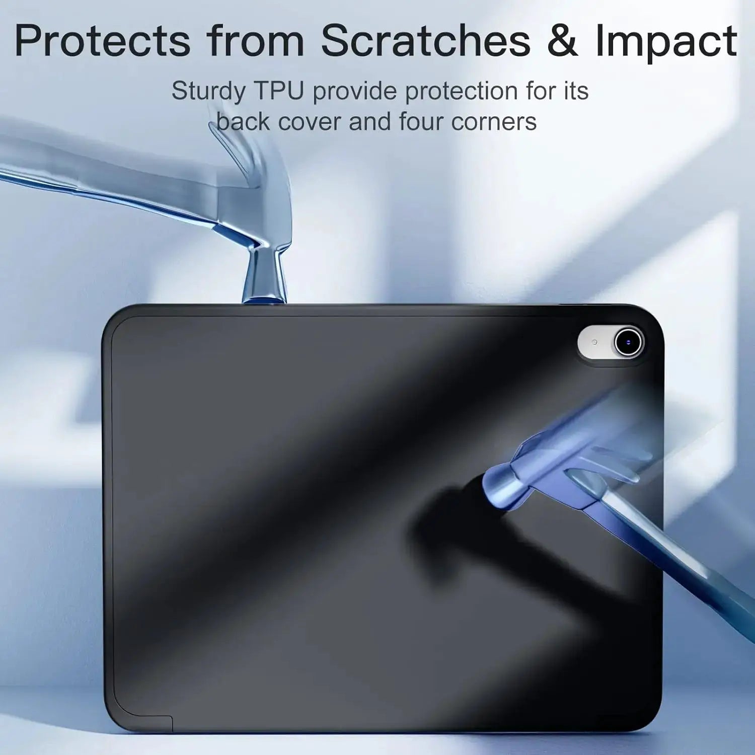 NovaGuard All Gen iPad Intelligent Protective Cover With Three Fold Stand And Soft TPU Case Drop Resistant Shockproof