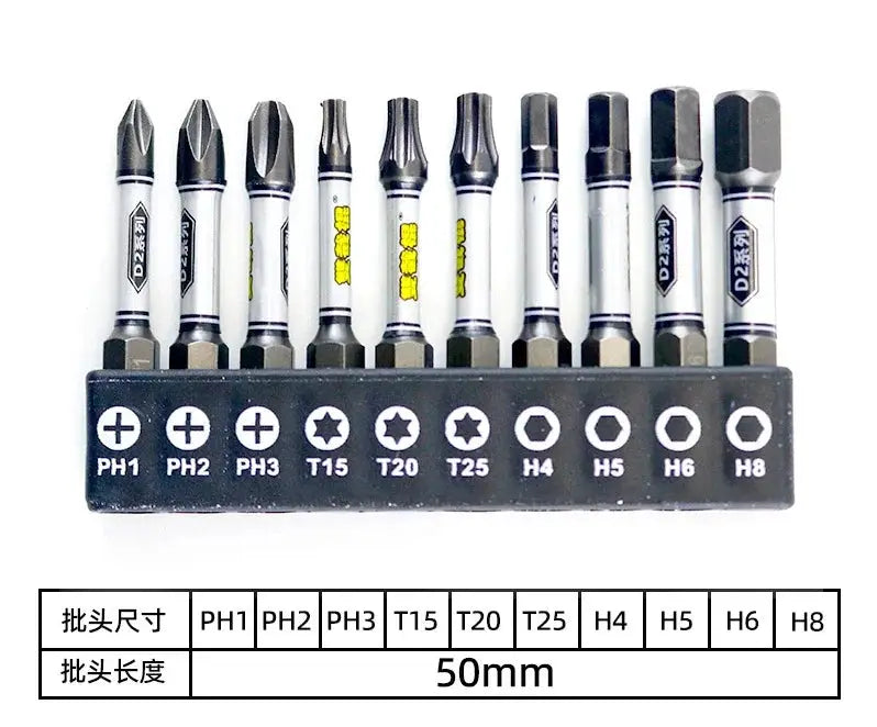2024 Upgraded One Quarter Inch Screwdriver Bit Set for Impact Drills with Magnetic Tamper Proof Torx Hex and Cross Head Bits