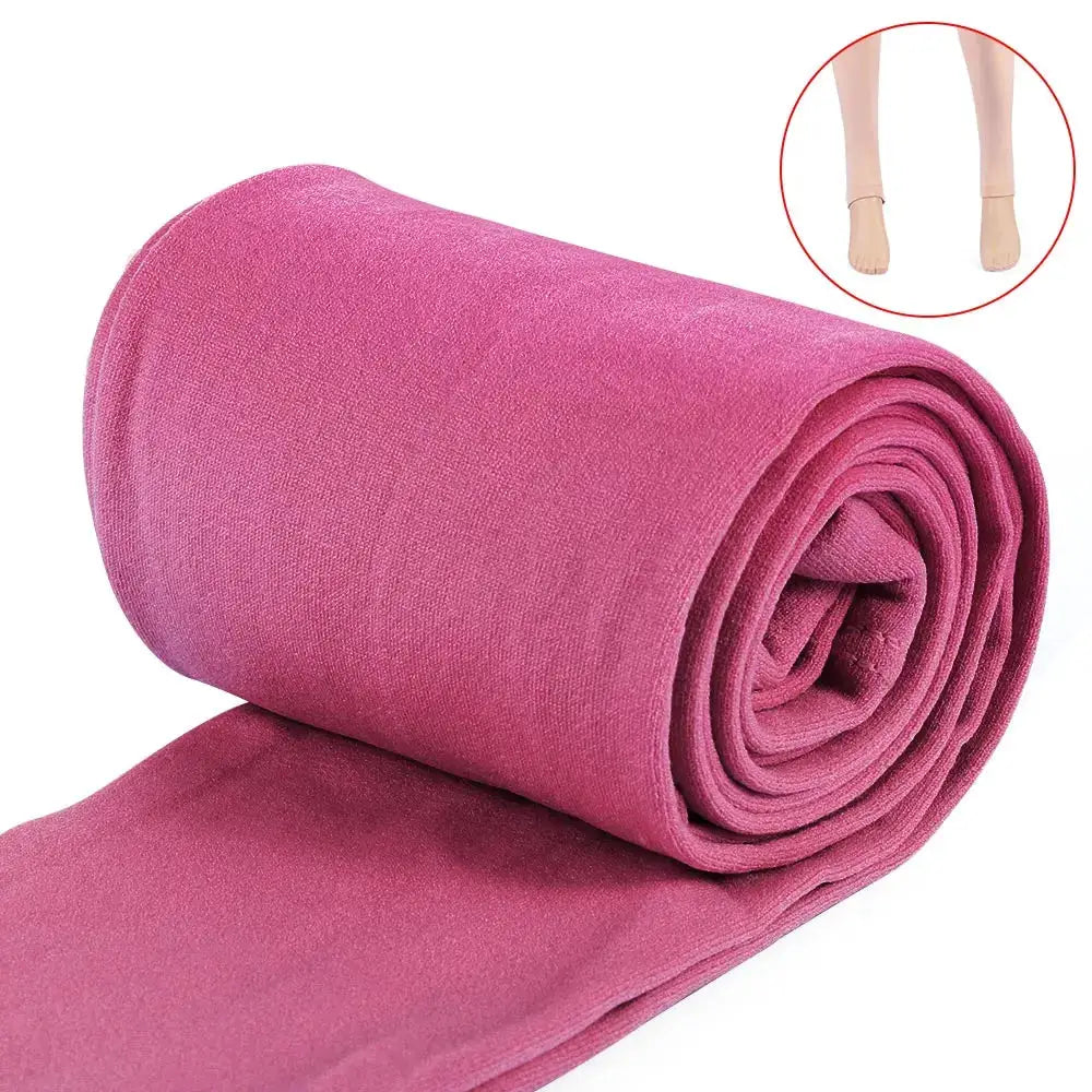 Winter thermal leggings in pink with fluffy lining by Simples Market