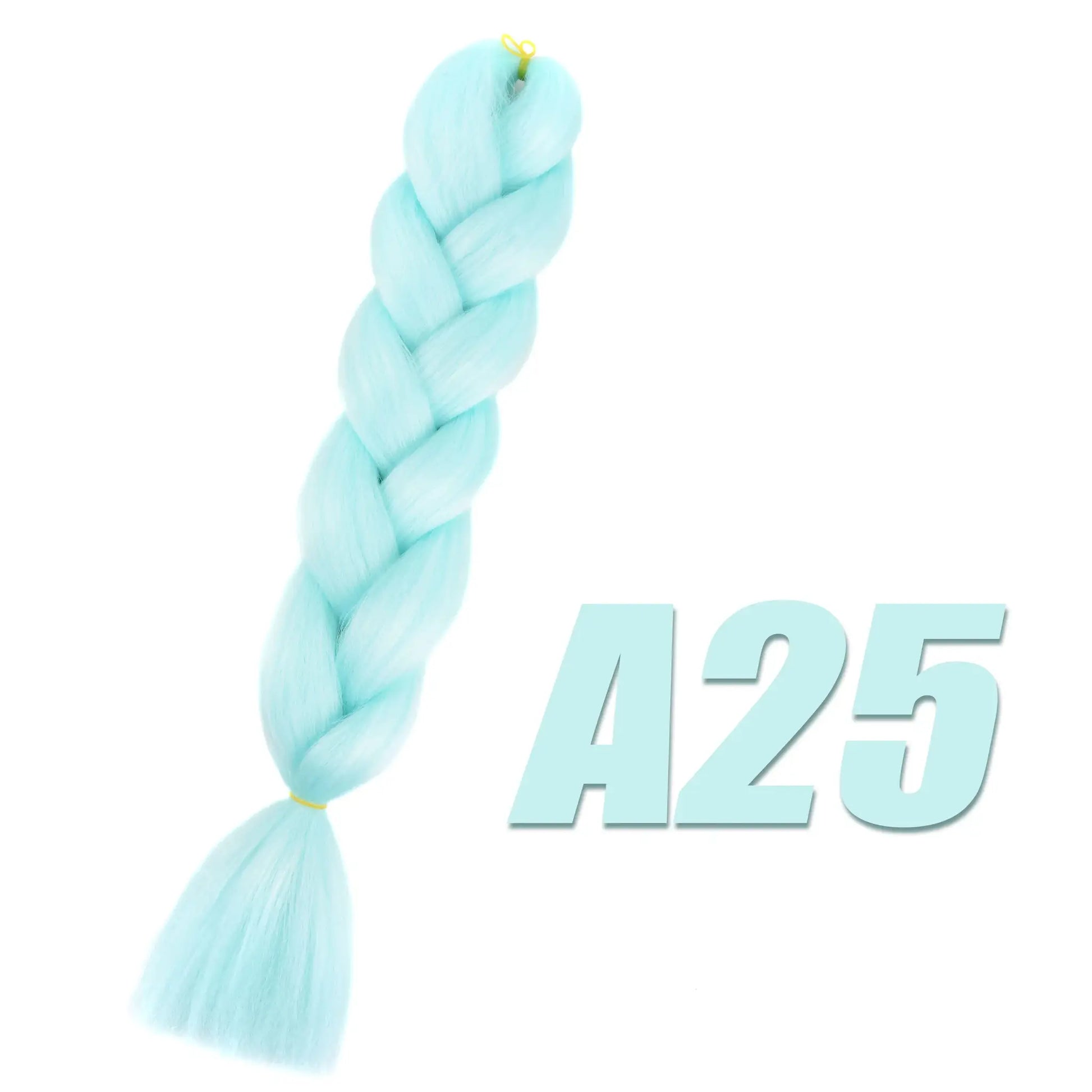 Turquoise synthetic Kanekalon crochet hair bundle with pre-stretched curly jumbo braids for girls