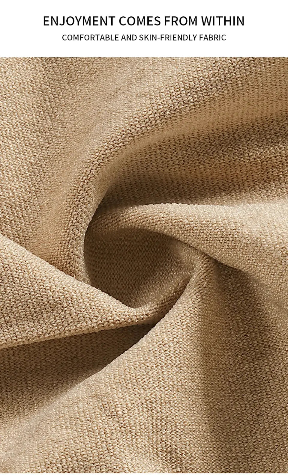Simples Market beige seamless knit fabric texture for women's plus-size strapless bandeau bra