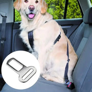 Pet seat belt adapters; silver metal car clip for pet leashes, compatible with car and truck seats