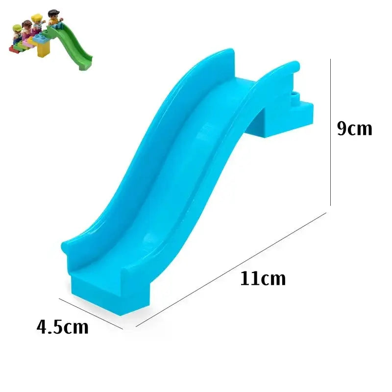 Big Building Blocks Duplo Compatible Large Brick Ferris Wheel Seesaw Slide Swing Educational Toy For Kids