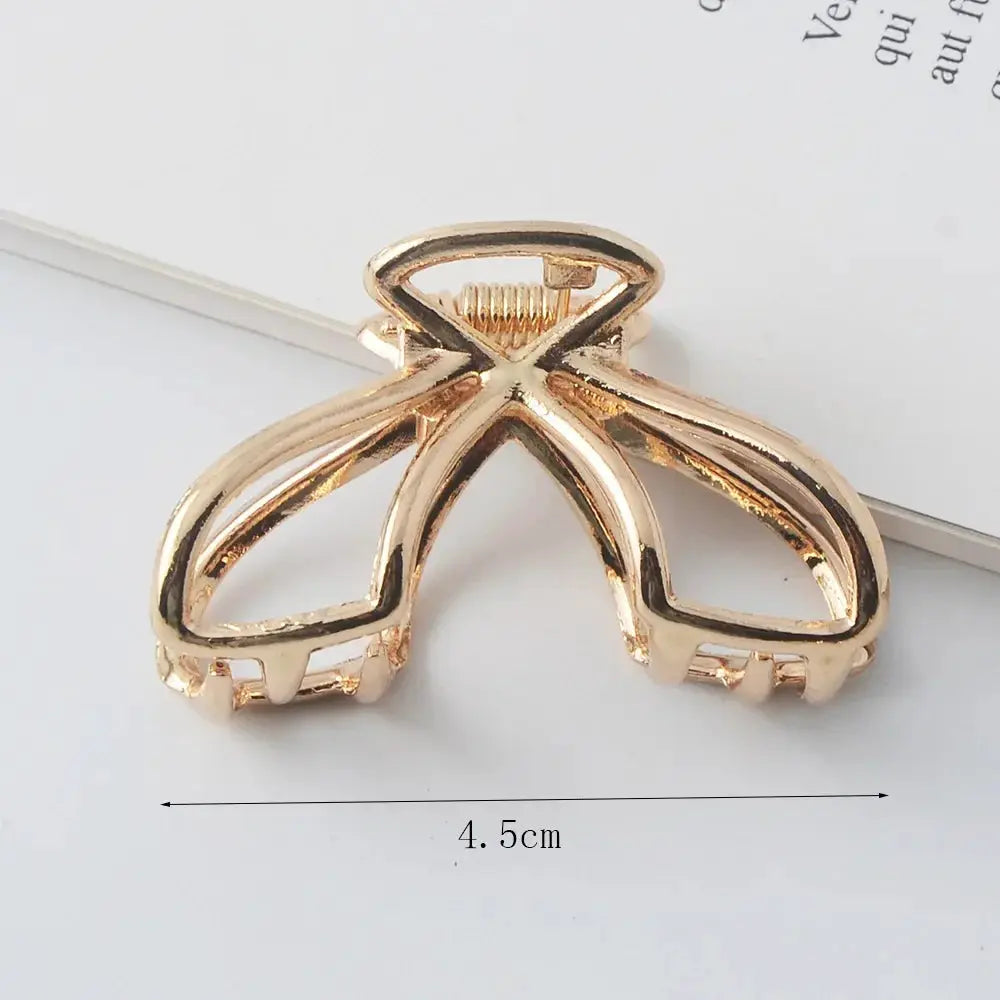 LuxeHair Geometric Metal Hair Claw Clip For Women And Girls Elegant Minimal Design For Secure Hold